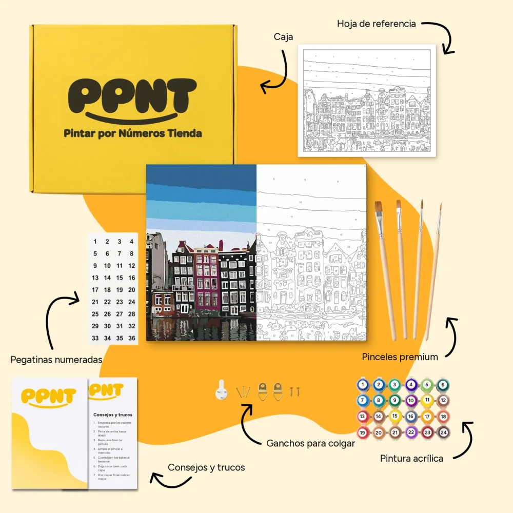 Pintar por Números - Casas de Ámsterdam 2
