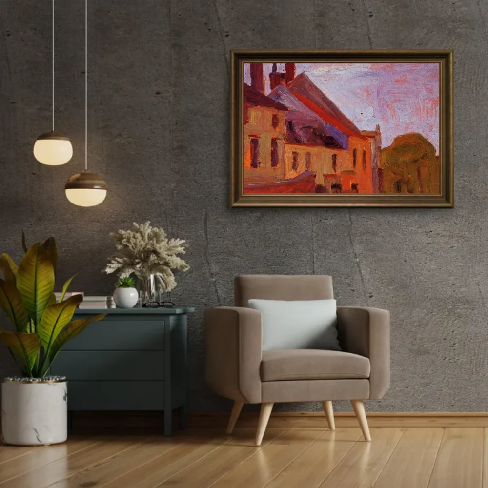 Pintar por números Casas en la plaza de Klosterneuburg – foto 2