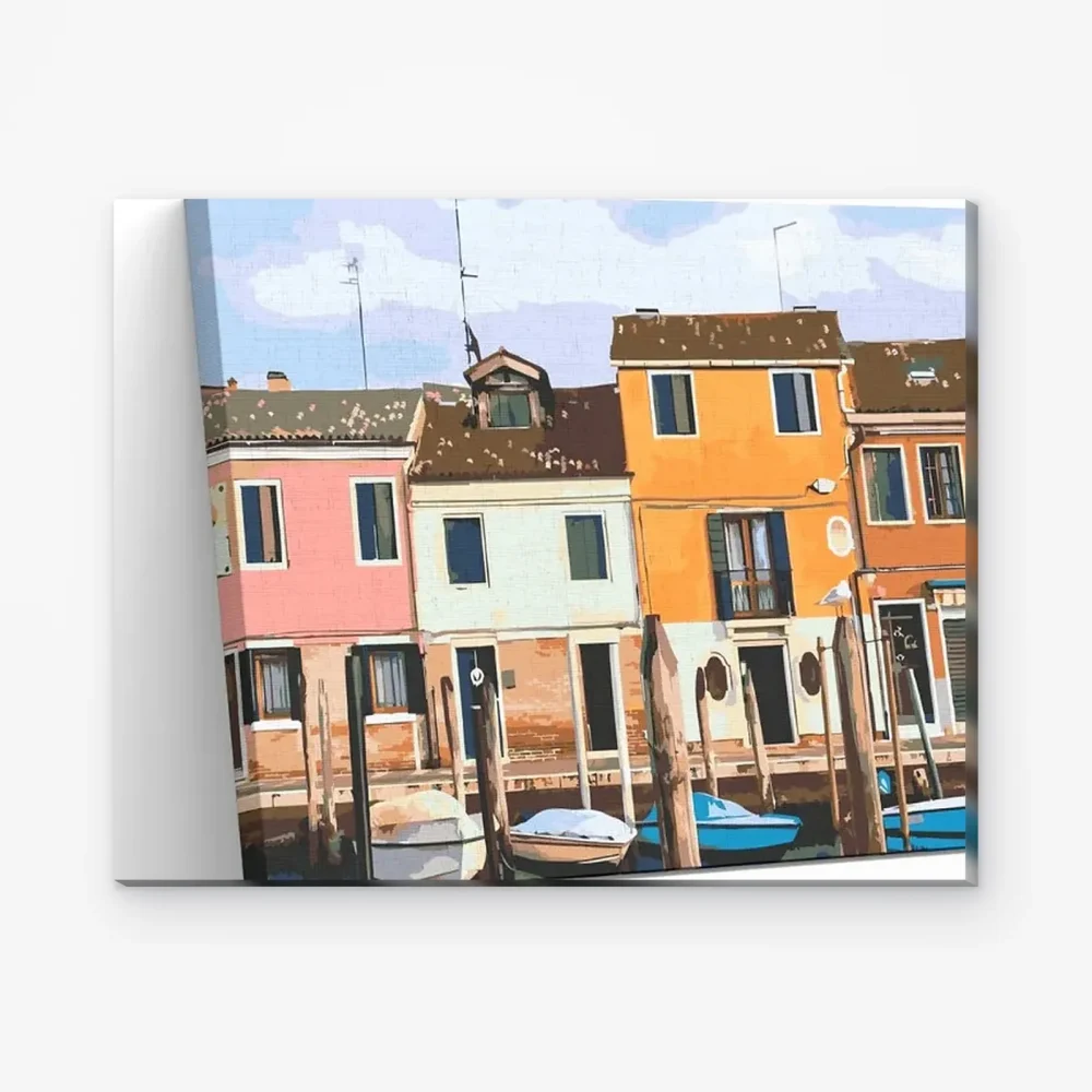Pintar por Números - Casas venecianas