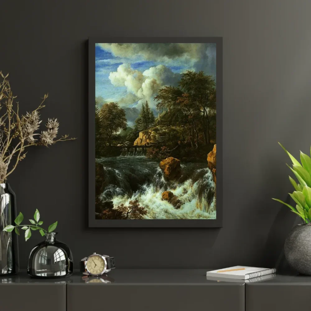 Pintar por números Cascada en un paisaje rocoso – foto 3