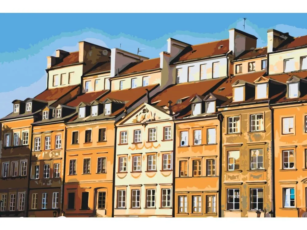 Pintar por números Casco antiguo de Varsovia – foto 2