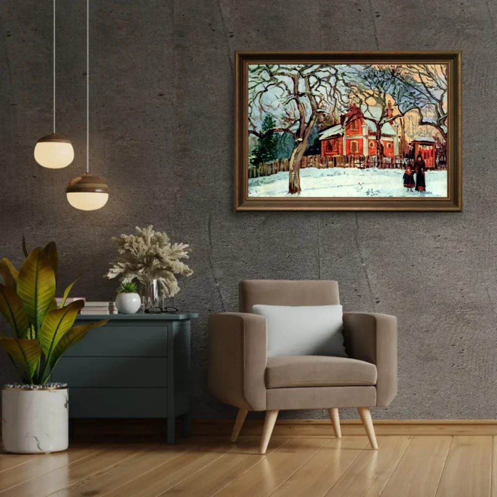 Pintar por números Castaños en Louveciennes, invierno – foto 2