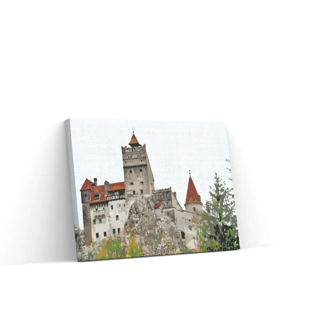 Pintar por números Castillo de Bran, Rumanía