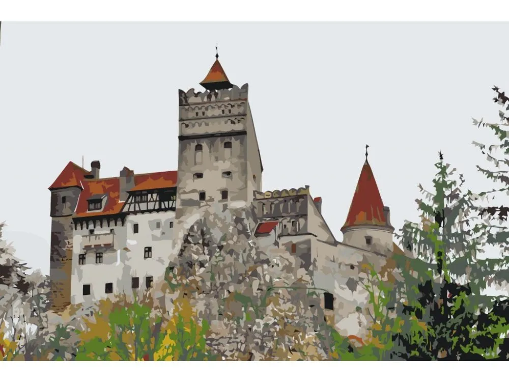 Pintar por números Castillo de Bran, Rumanía – foto 2