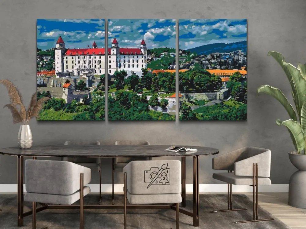 Pintar por números Castillo de Bratislava (set de 3)