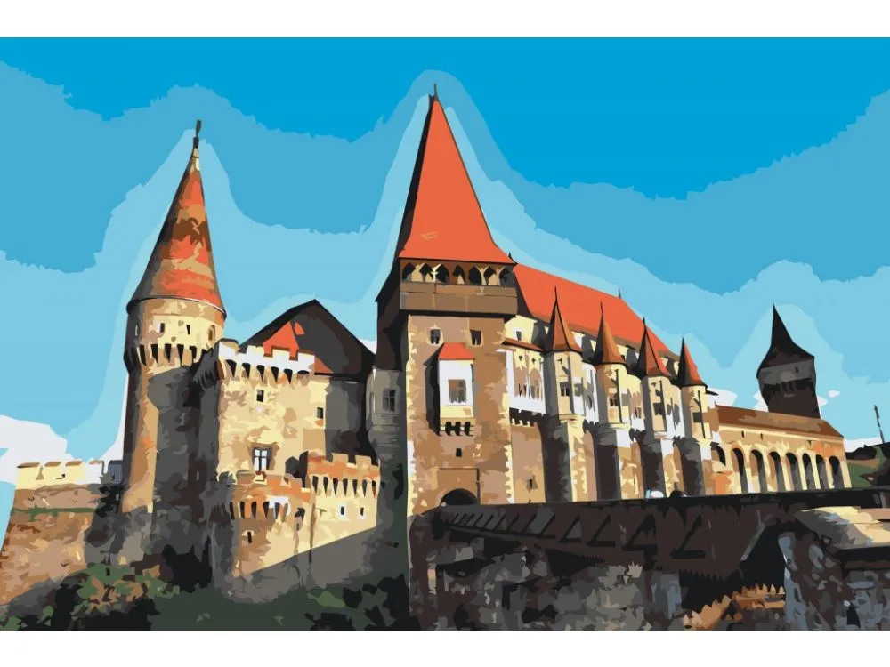 Pintar por números Castillo de Corvin, Rumanía 2 – foto 2