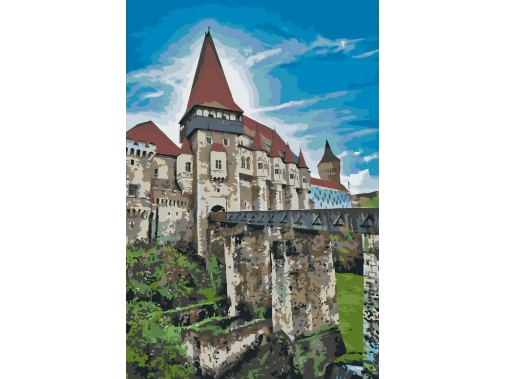 Pintar por números Castillo de Corvin, Rumanía 3 – foto 2