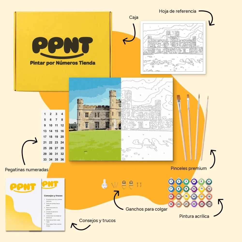 Pintar por Números - Castillo de Leeds, Inglaterra