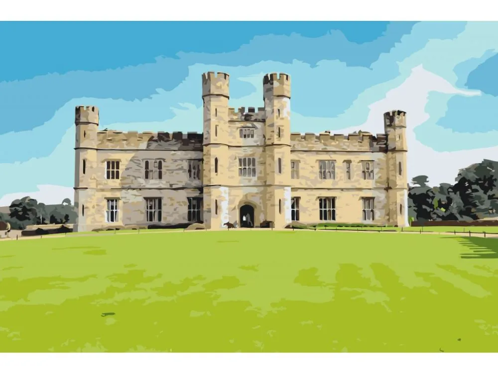 Pintar por números Castillo de Leeds, Inglaterra – foto 2