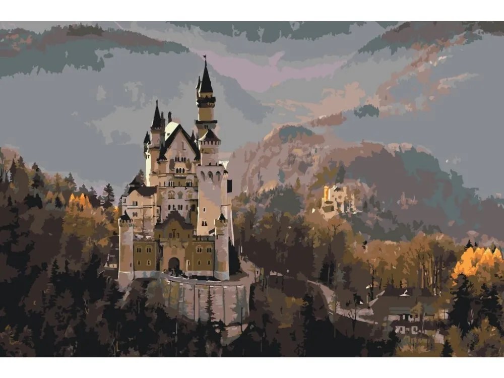 Pintar por números Castillo de Neuschwanstein - Alemania – foto 2