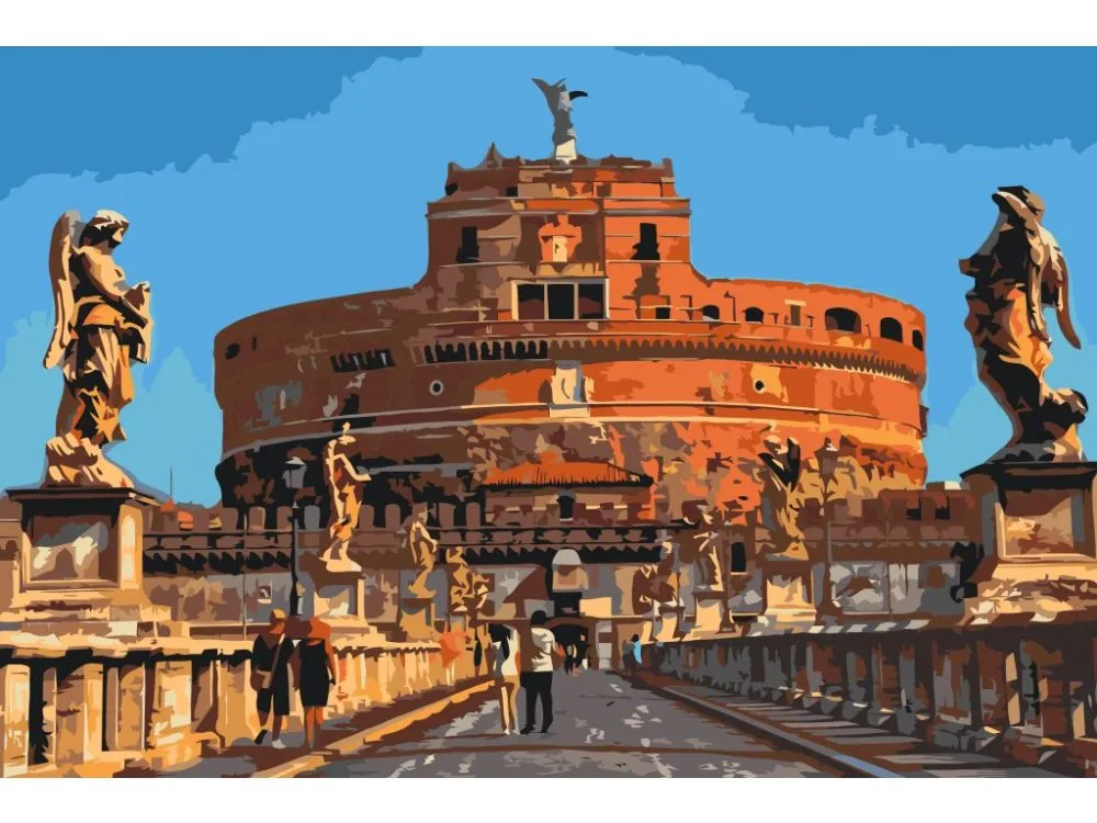 Pintar por números Castillo de Sant'Angelo en Roma – foto 2
