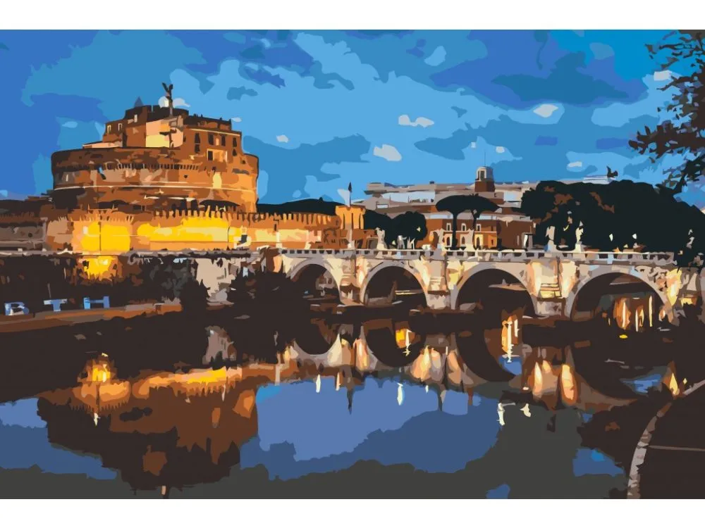 Pintar por números Castillo de Sant'Angelo en Roma 2 – foto 2