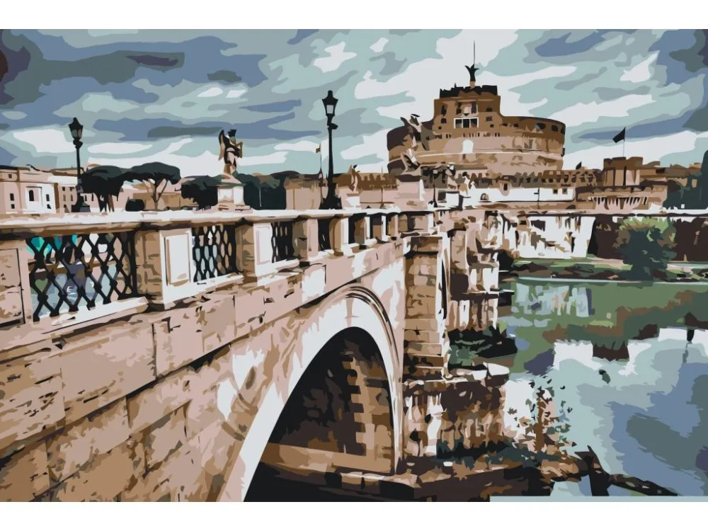 Pintar por números Castillo de Sant'Angelo en Roma 3 – foto 2