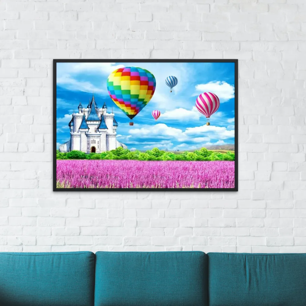 Pintar por números Castillo y globo aerostático – foto 2