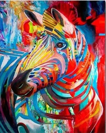 Pintar por números Cebra de colores – foto 2
