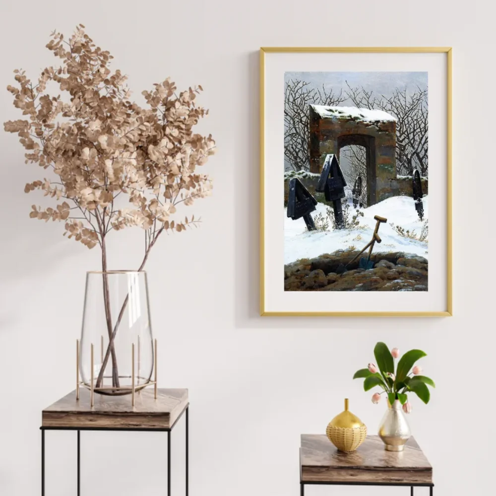 Pintar por números Cementerio bajo la nieve – foto 2