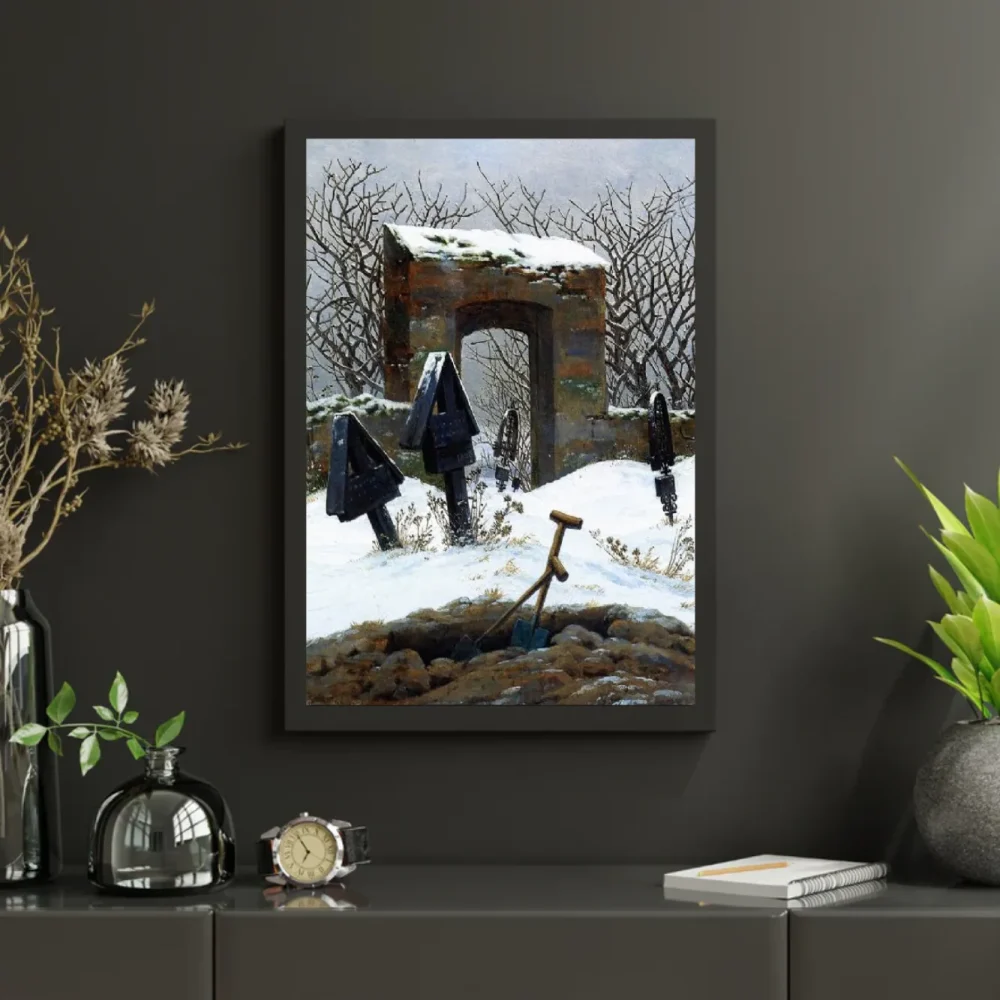 Pintar por números Cementerio bajo la nieve – foto 3