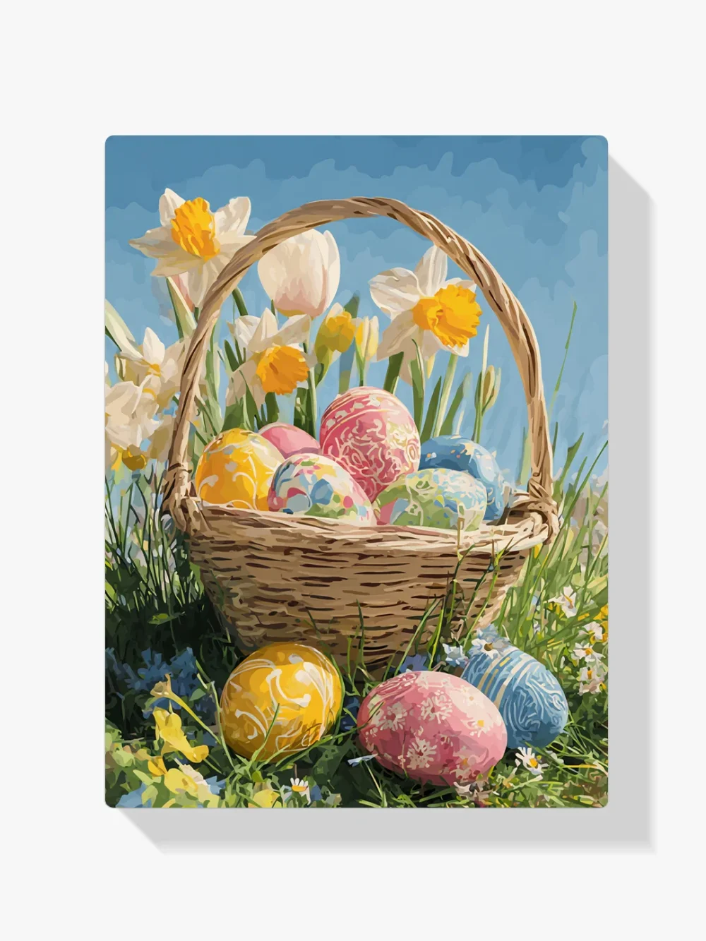 Pintar por números Cesta llena de felicidad de Pascua