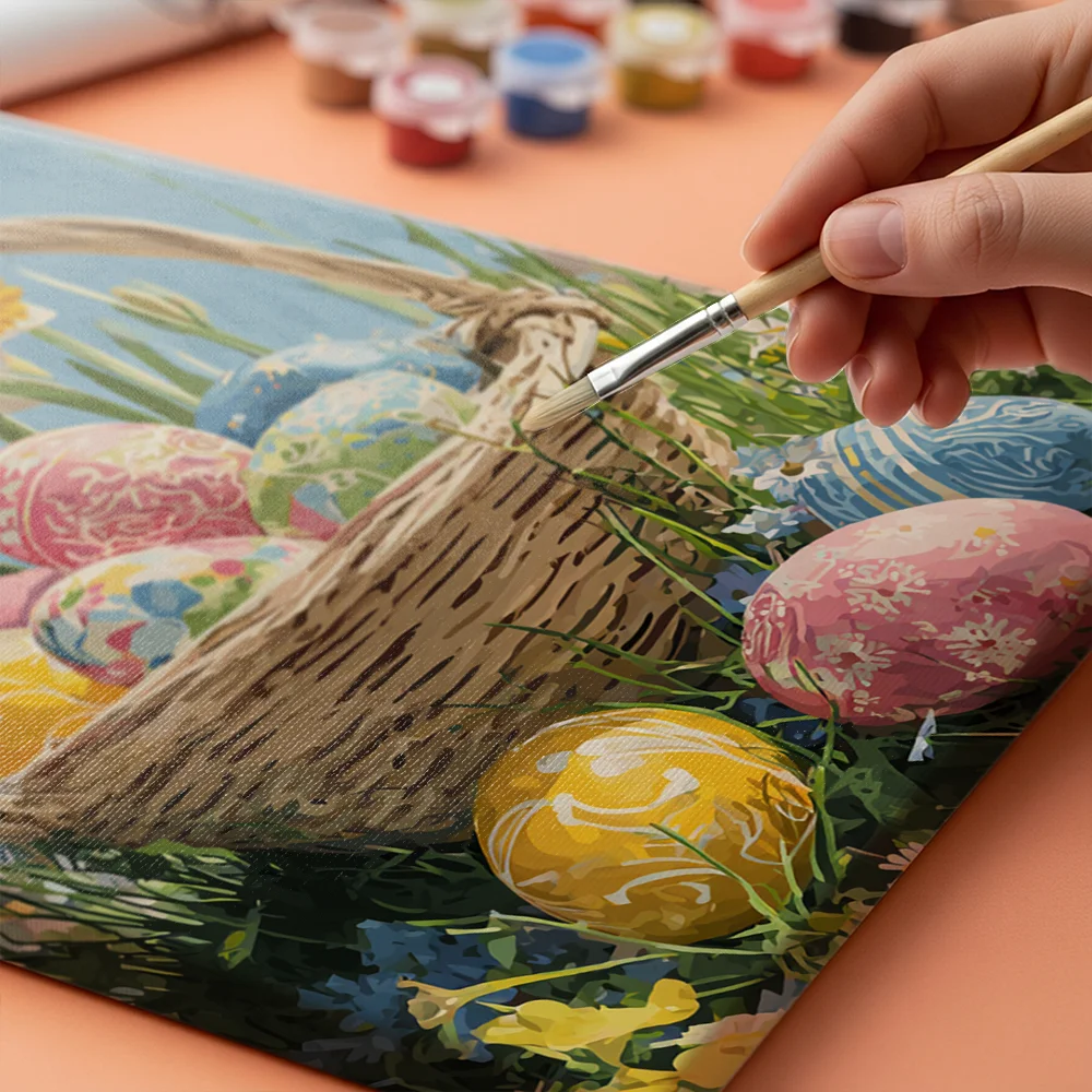 Pintar por números Cesta llena de felicidad de Pascua – foto 4