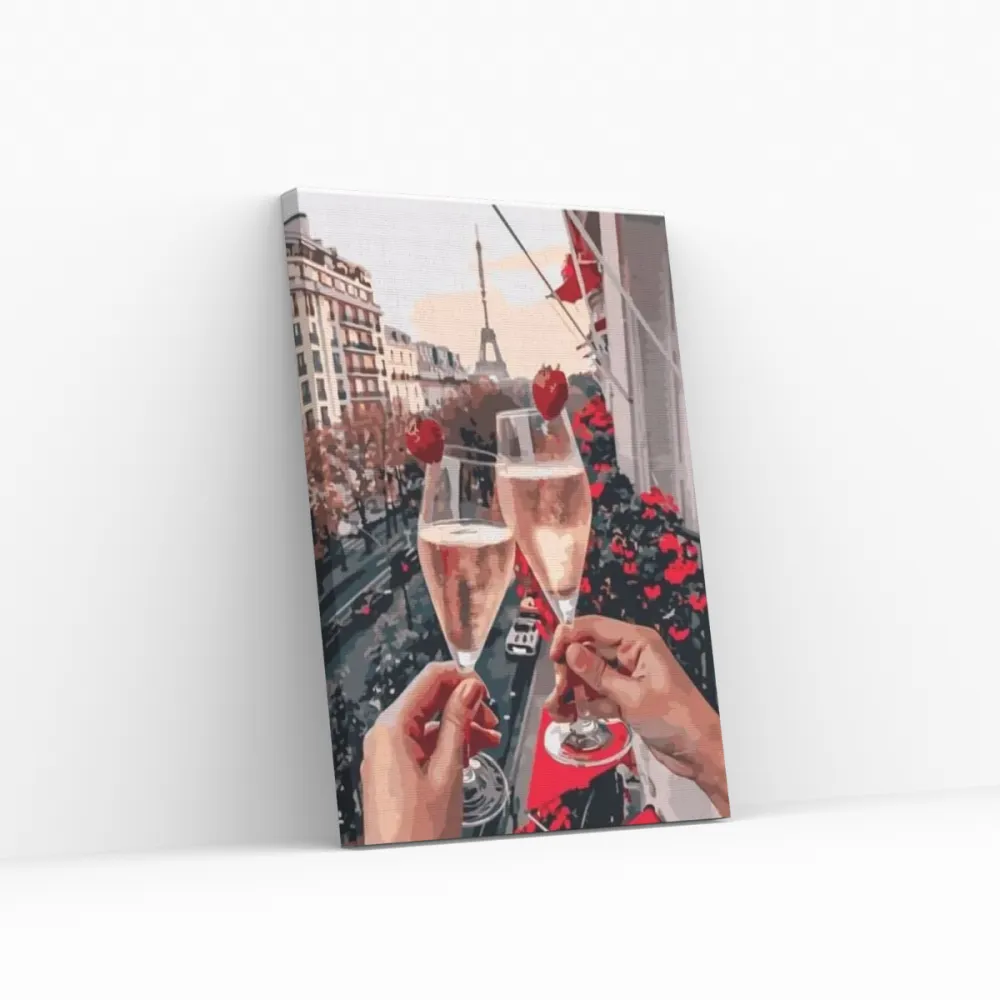Pintar por números Champán en París