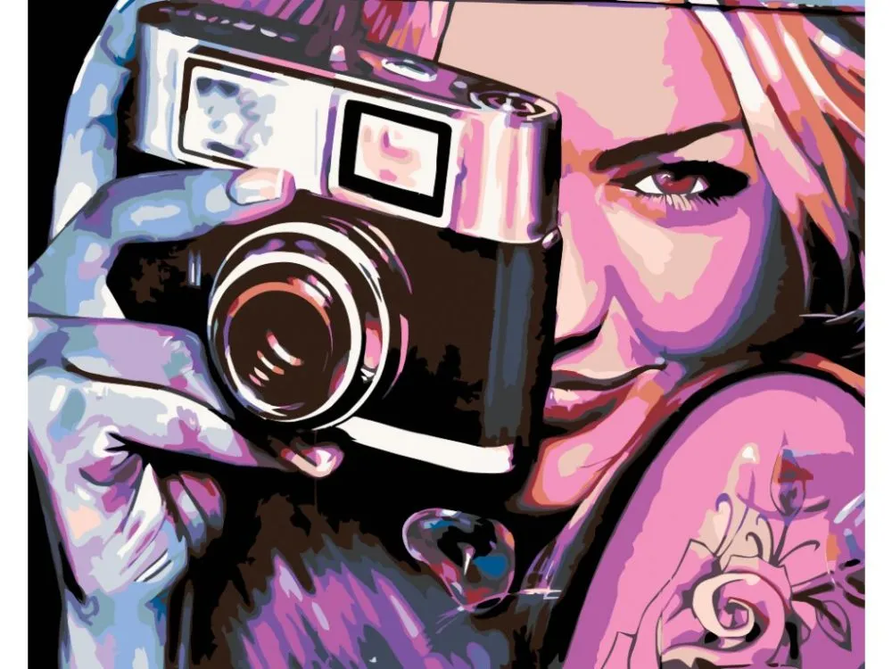 Pintar por números Chica con cámara – foto 2