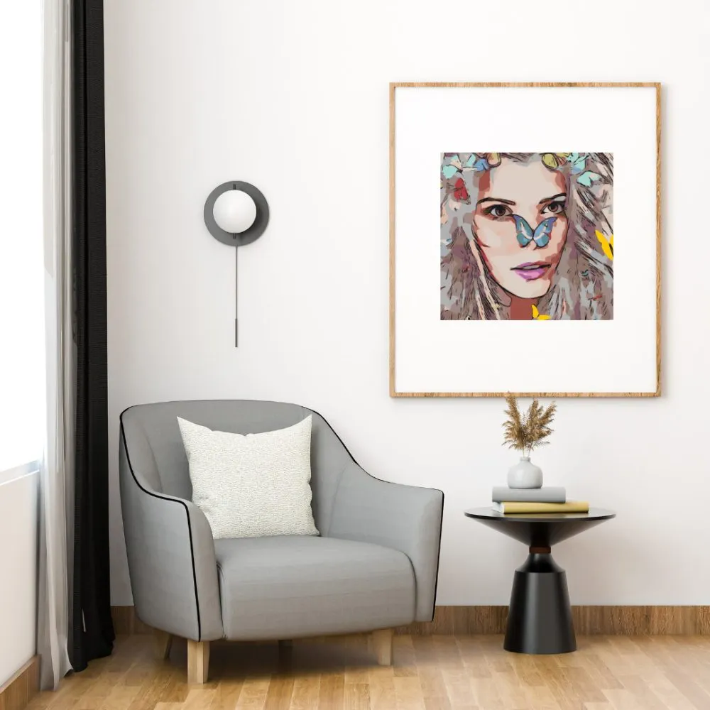 Pintar por números Chica con mariposas – foto 4