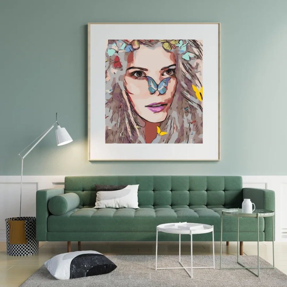 Pintar por números Chica con mariposas – foto 5