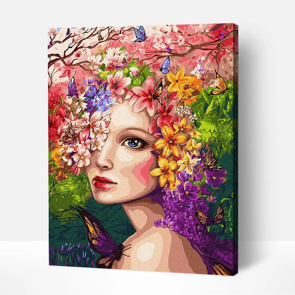 Pintar por números Chica de primavera
