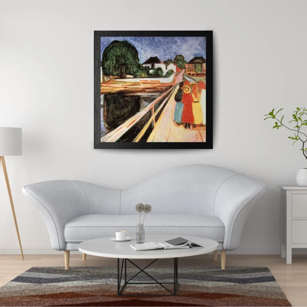 Pintar por números Chicas en un puente – foto 2