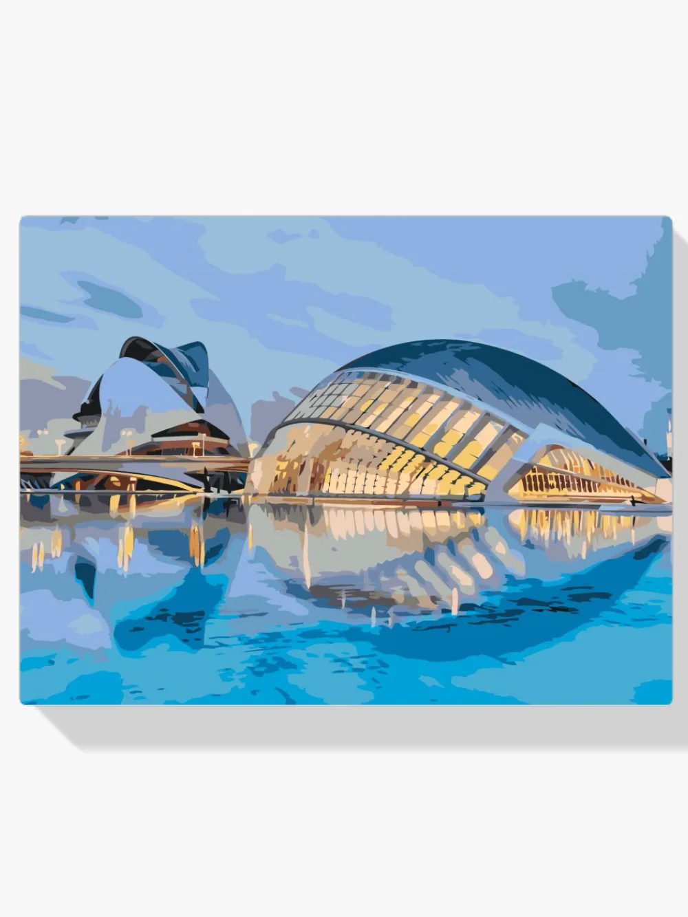 Pintar por números Ciudad de las Artes y las Ciencias, Valencia
