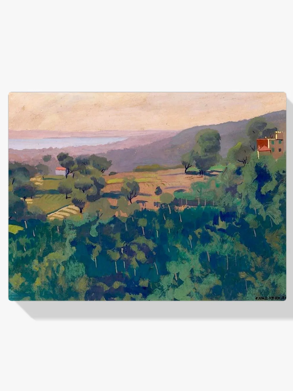 Pintar por números Colina sobre Cagnes por la mañana