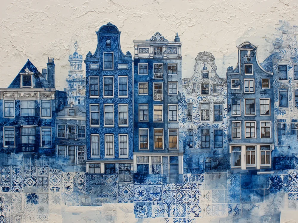 Pintar por números Collage de Delft en azul de Delft – foto 2