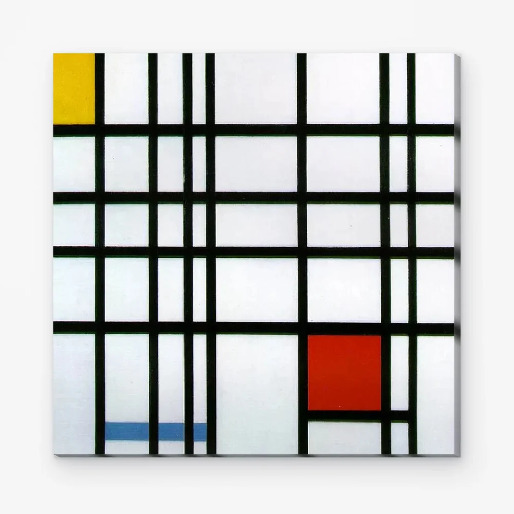 Pintar por Números - Composición con rojo, amarillo y azul