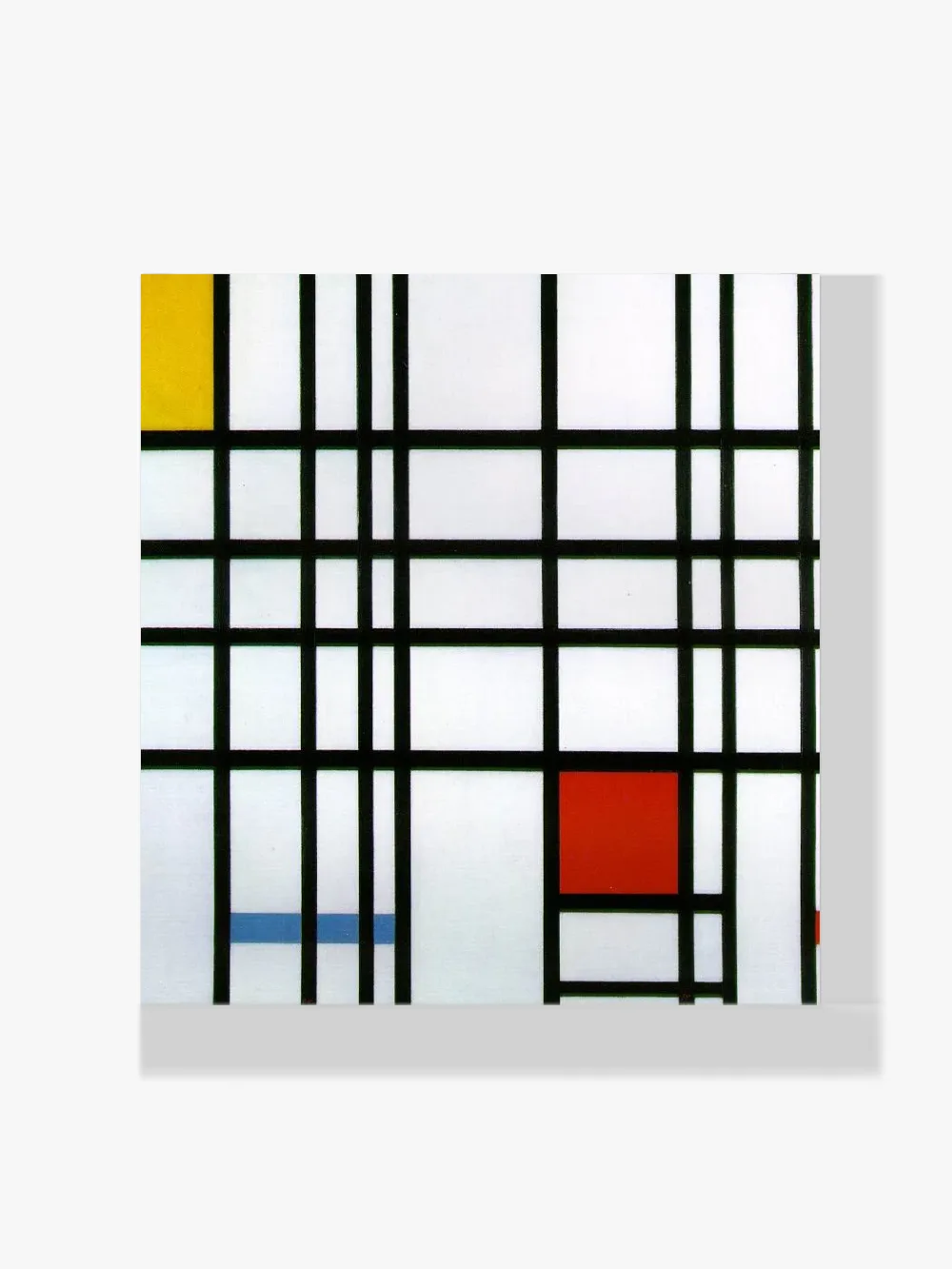 Pintar por números Composición con rojo, amarillo y azul