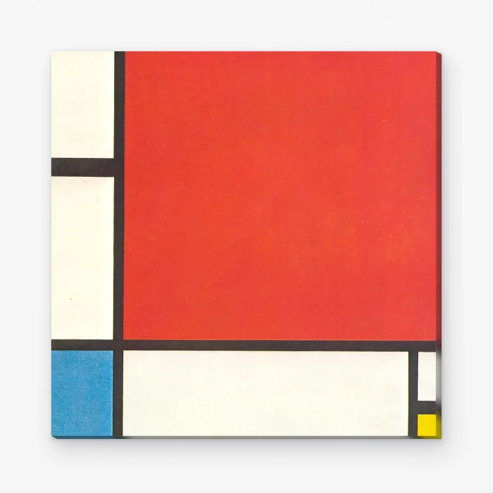 Pintar por Números - Composición con rojo, azul y amarillo