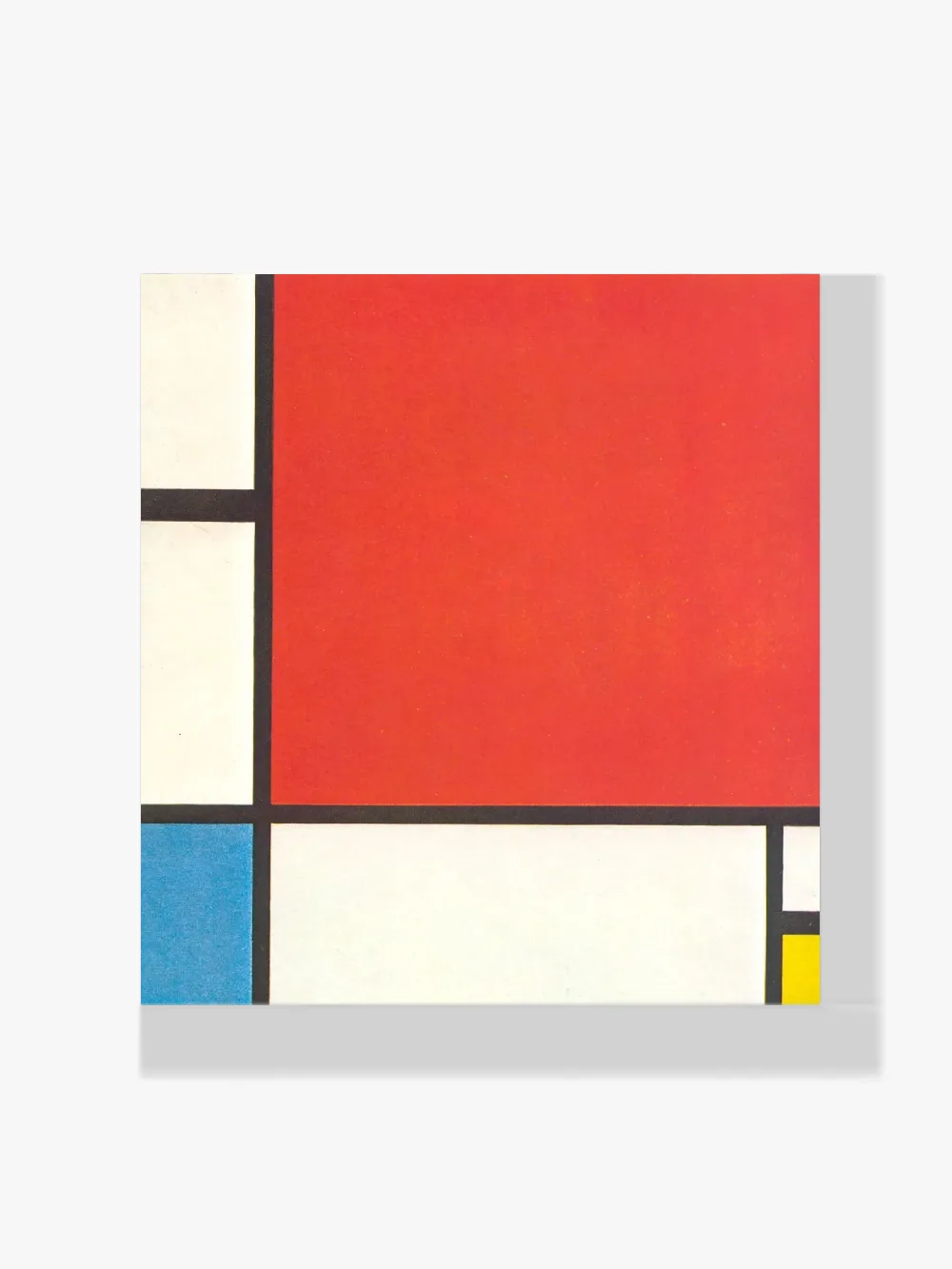 Pintar por números Composición con rojo, azul y amarillo