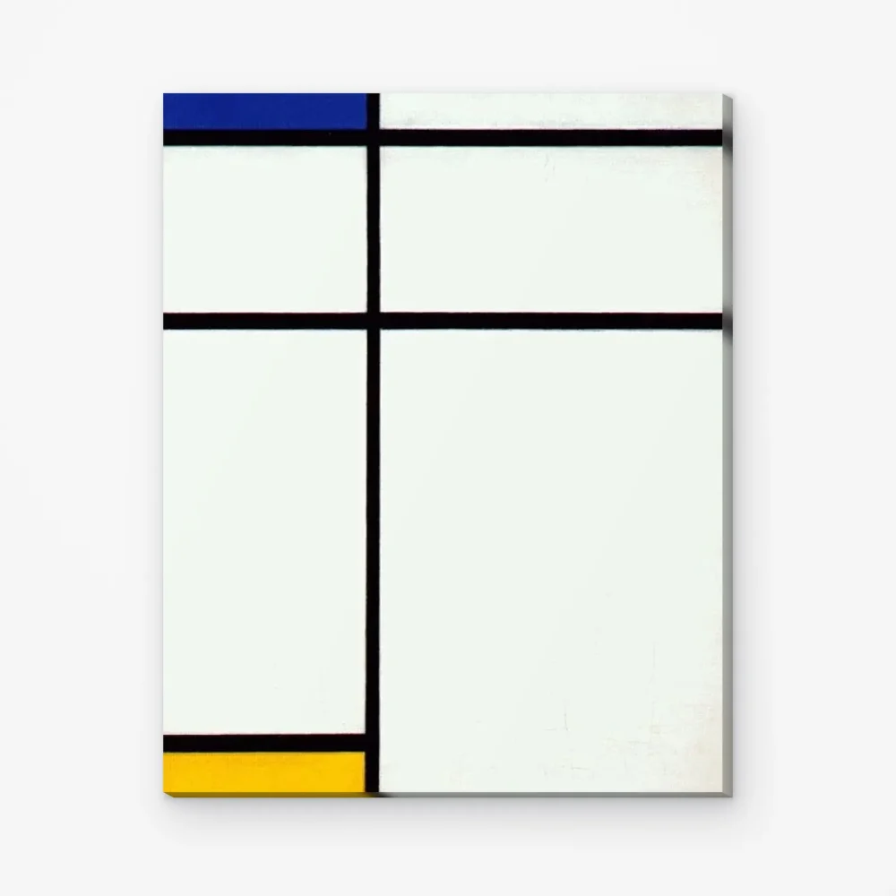 Pintar por Números - Composición III con azul, amarillo y blanco
