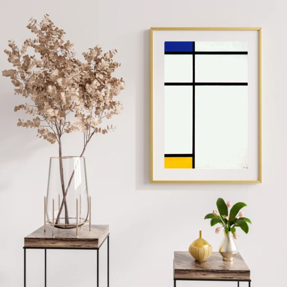 Pintar por números Composición III con azul, amarillo y blanco – foto 2