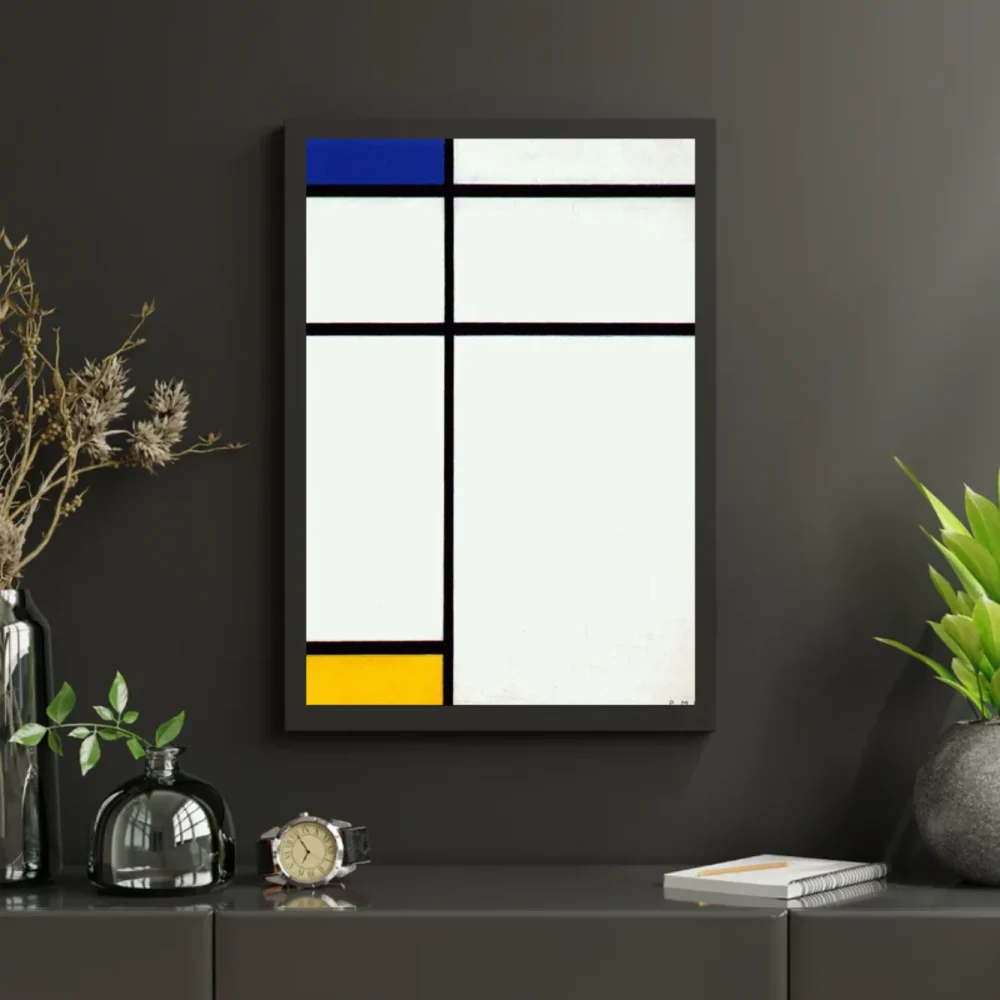 Pintar por números Composición III con azul, amarillo y blanco – foto 3