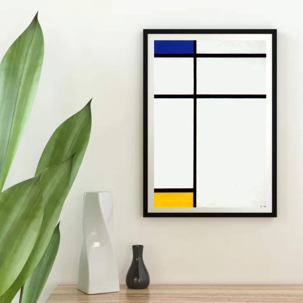 Pintar por números Composición III con azul, amarillo y blanco – foto 4