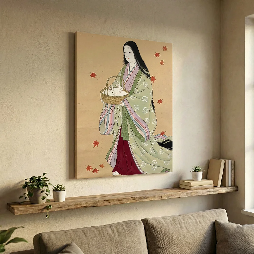Pintar por números Conejos blancos en la cesta de otoño – foto 3