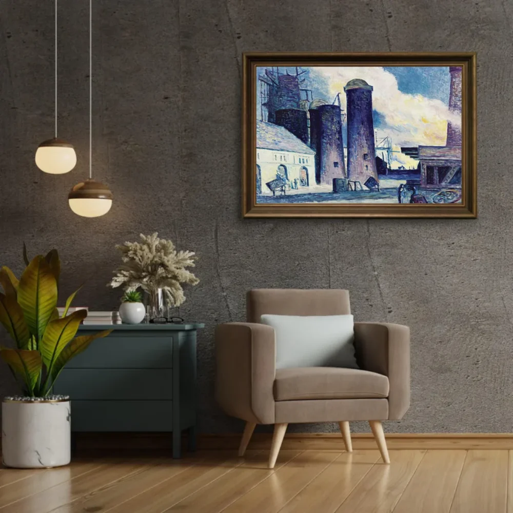 Pintar por números Construcción de altos hornos en Charleroi – foto 2