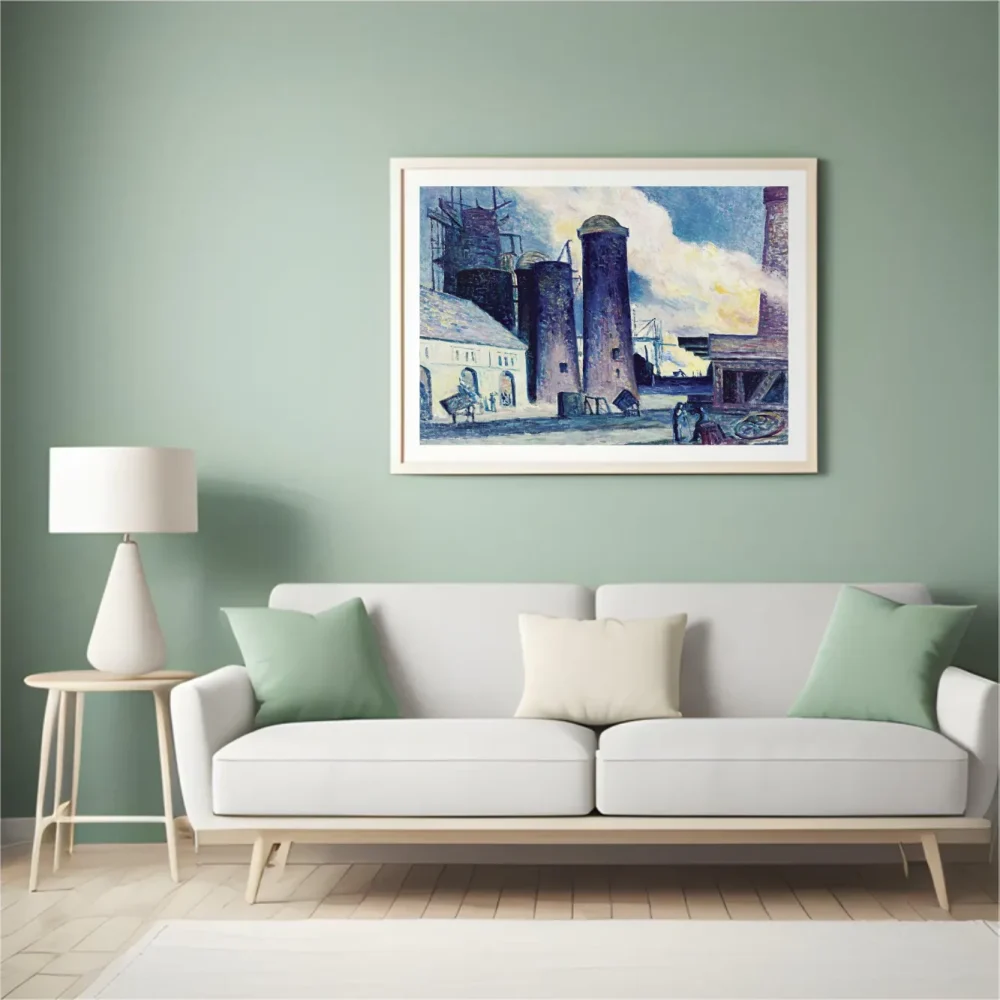 Pintar por números Construcción de altos hornos en Charleroi – foto 4