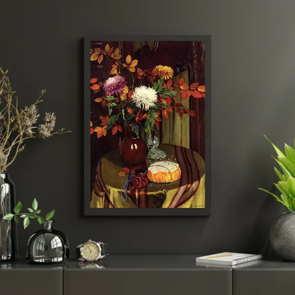 Pintar por números Crisantemos y hojas de otoño – foto 3