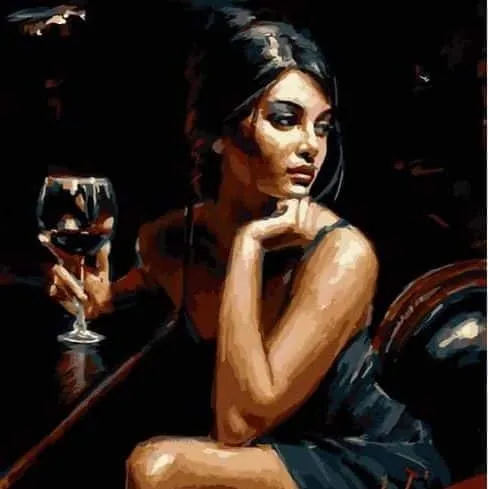 Pintar por números Dama en la barra – foto 3