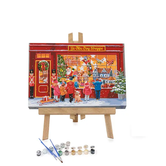 Pintar por números De compras en la nieve