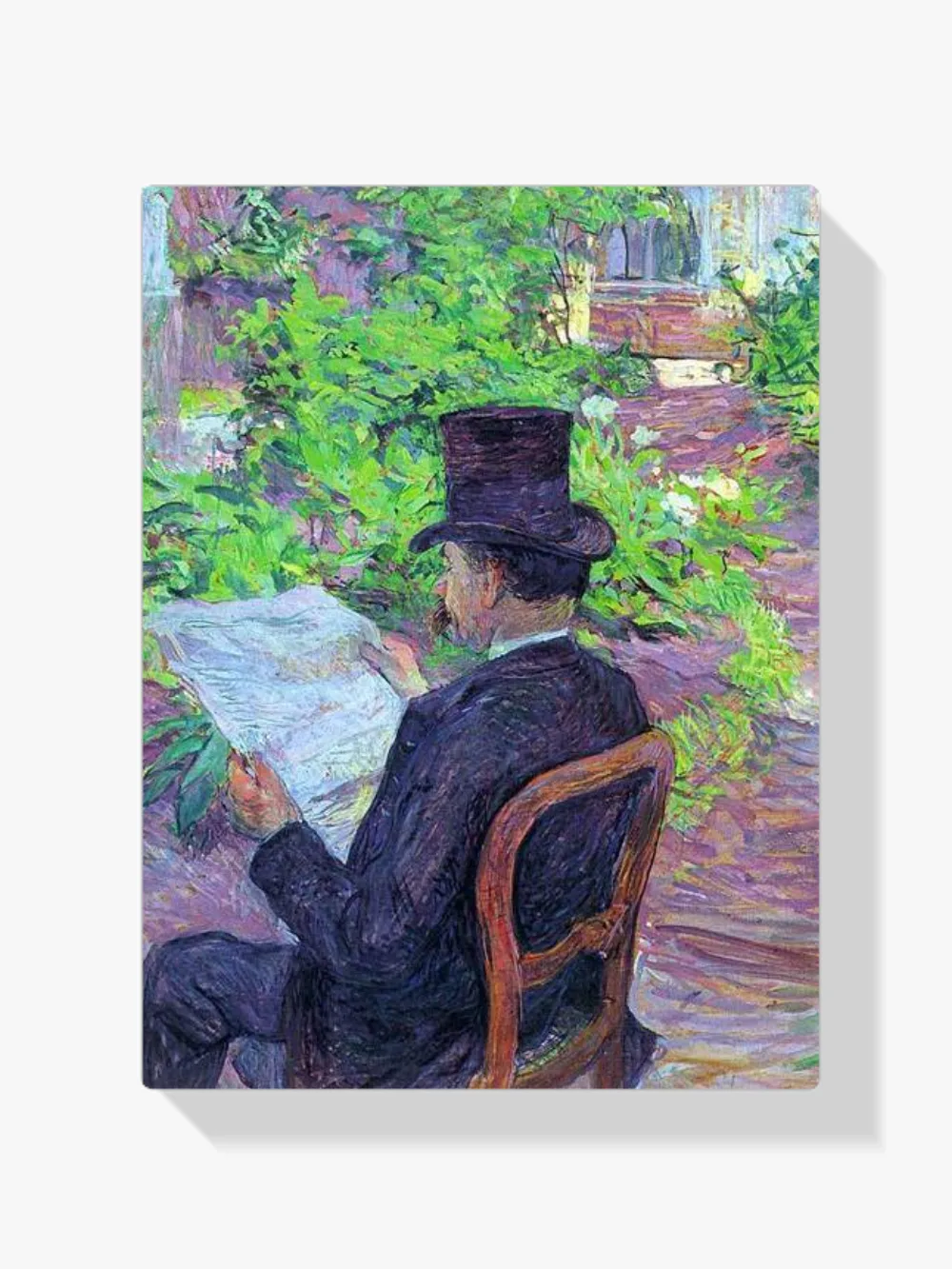 Pintar por números Désiré Dihau leyendo el periódico en el jardín