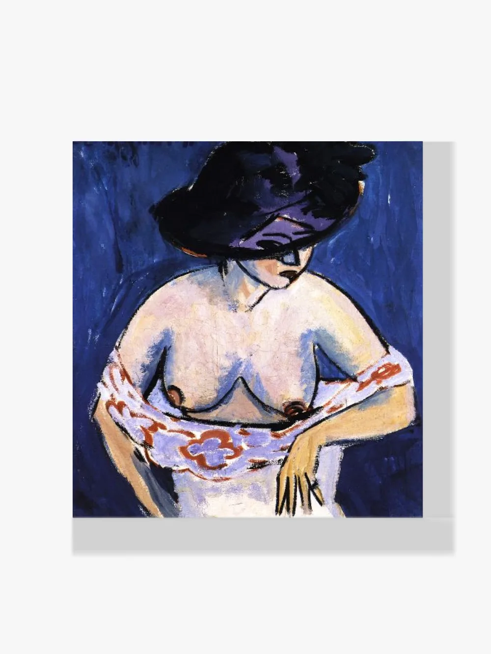 Pintar por números Desnudo femenino con sombrero