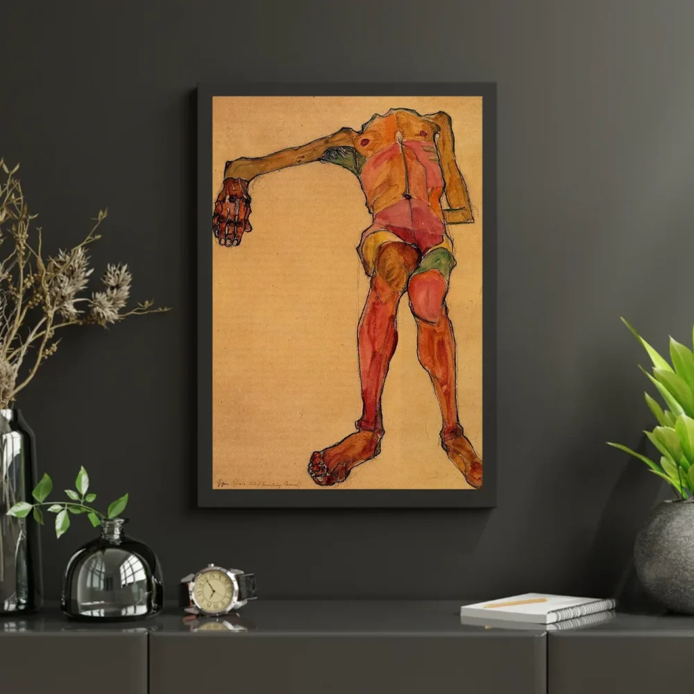 Pintar por números Desnudo masculino sentado con la mano extendida – foto 3