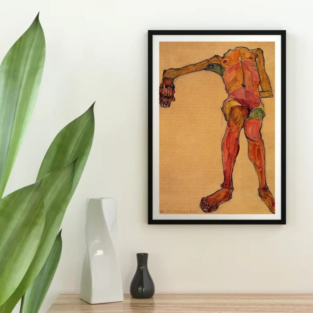 Pintar por números Desnudo masculino sentado con la mano extendida – foto 4